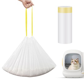 Walverdant 20 Count Cat Litter Box Liners for Self-Cleaning Cat Litter Box, Compatible with MeoWant MW-SC01/MW-SC02/MW-LR01 PETKIT PuraX PuraMax Drawstring Replaced Bags Waste Bags (1Pack /20 Counts）