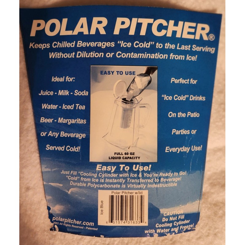 SKRCO INC Blue Polar Ice Pitcher With Lid 60 oz.