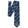 Retreez Tartan Check Patterns Woven Microfiber Men's Tie - Blue