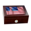 Premium Desktop Humidor - Glass Top - Flag of United