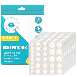 Pack of 300 Pimple Patches, Natural Hydrocolloid Pimple Plasters with Tea Tree Oil and Salicylic Acid Acne Patch Day and Night 2-in-1 Invisible Anti Pimple Patches