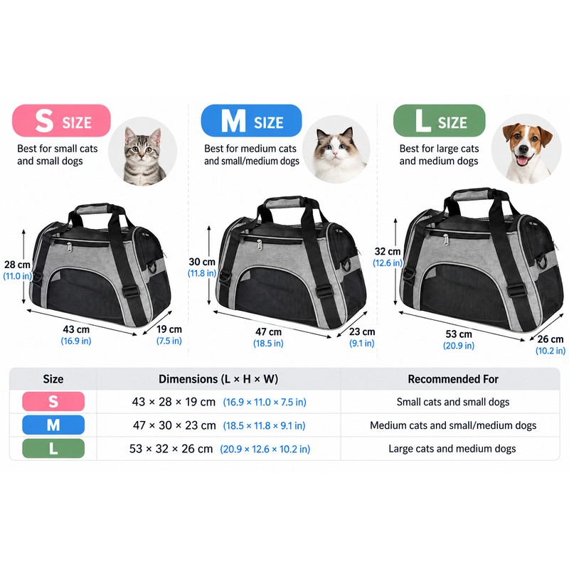 Portable Pet Carrier Bag for Travel – Cat Carriers Dog