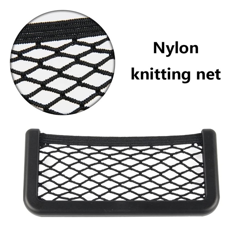 2 Pcs Car Storage Net Bags Black Mesh Organizer Nets