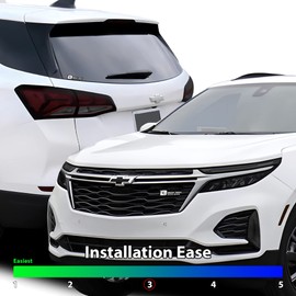 BOGAR TECH DESIGNS Full Headlight Taillight Reflector Sidemarker Tint Film Kit Compatible with Chevy Equinox 2022+, Dark Smoke