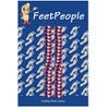 FeetPeople Curly Shoelaces, 1 Pair, Red/White/Blue