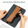 MoKo Elastic Pen Holder for Notebook, 4 Pieces PU Leather