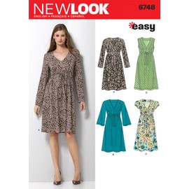 Simplicity Creative Group, Inc New Look Sewing Pattern 6748 Misses Dresses, Size A (8-10-12-14-16-18)