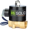 U.S. Solid 3/8" Electric Solenoid Valve 12-VDC, VITON Gasket, Air,