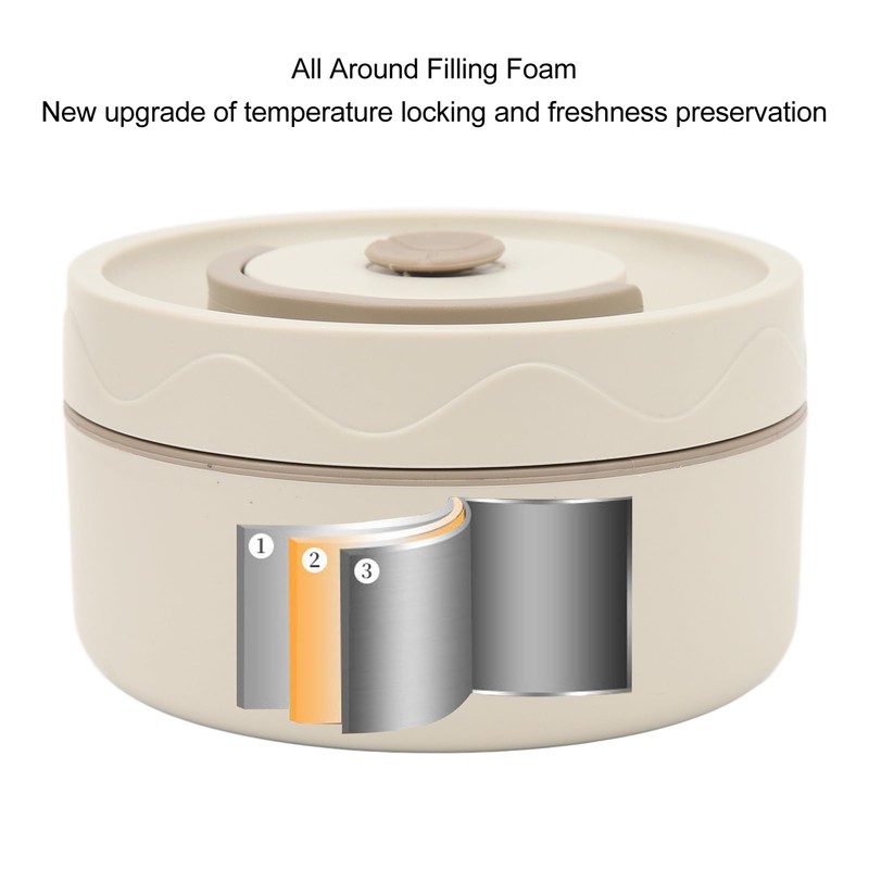 Thermal Cooking Pot 420ml 304 Stainless Steel Double Layer Portable