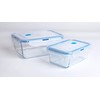 HUSANMP Borosilicate Tempered Glass Food Storage Containers with BPA-Free Lids,