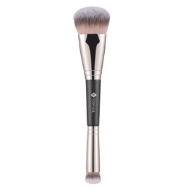 TEOYALL Dual-Ended Contour Concealer Brush, Sculpting Defining and Angled Under Eye Synthetic Bristles for Liquid Cream Powder