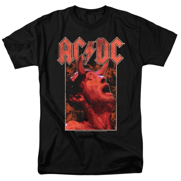Popfunk AC DC Angus with Horns Rock Band T-shirt &