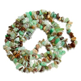 jodaying 7-8mm Natural Chrysoprase Australia Jade Gemstone Chips Healing Gravel Bracelets Necklace Kit Irregular Tumble Stone Beads DIY Crafts Design Jewelry Making 32"