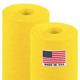 Paclord 18" x 1200" (100 ft) Yellow Kraft Paper Roll - Value Pack of 2, 45 lbs Thickness, Made in USA - Odorless, Non-Toxic, Safe for Kids - School, Bulletin Board Paper