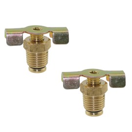 DGZZI 2PCS 1/4 Inch Air Valve Air Compressor Drain Valve Air Tank Valve Air Compressor Part Water Line Adapter Copper Drain Valve Suitable for Air Compressor Air Tank Water Tank and Air Bottle