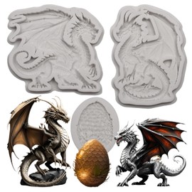 Dragon Resin Mold,Dragon Silicone Molds for Crafts Dragon Egg Molds for Epoxy Resin Chocolate Fondant