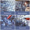 CASAPALACE Glass Mosaic Tiles Backsplash, 12” x 12” Light Blue