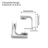 4PCS L-Shaped Aluminum Alloy Glass Clip Corner Braces Glass Support