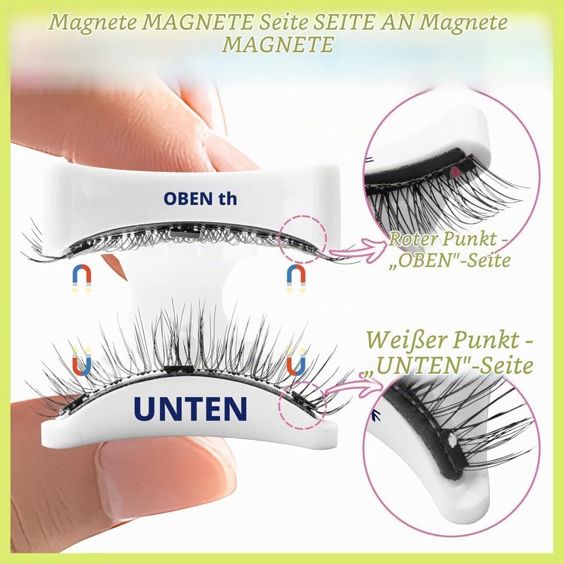 Fmalra Magnetic Eyelashes, Magnetic Eyelashes Without Eyeliner, Reusable Natural Look