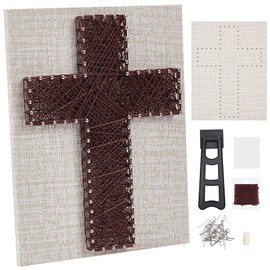 WEBEEDY DIY Cross String Art Kit DIY Art Craft Set for Beginners Home Decoration Crafts Kits for Adults Art Supplies String Winding Wall Art Christmas Unique Gift
