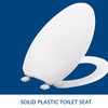 Bemis Economy Plastic Toilet Seat, Elongated, White, 170 000