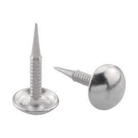 Furniture Decorative Tack JianLing 50PCS 8x17mm Mini Round Head Thumb Pushpins Push Pins Silver Upholstery Tacks Threaded Nailsfor Sofa, Chair, Bed and Other Threaded Thumbtack