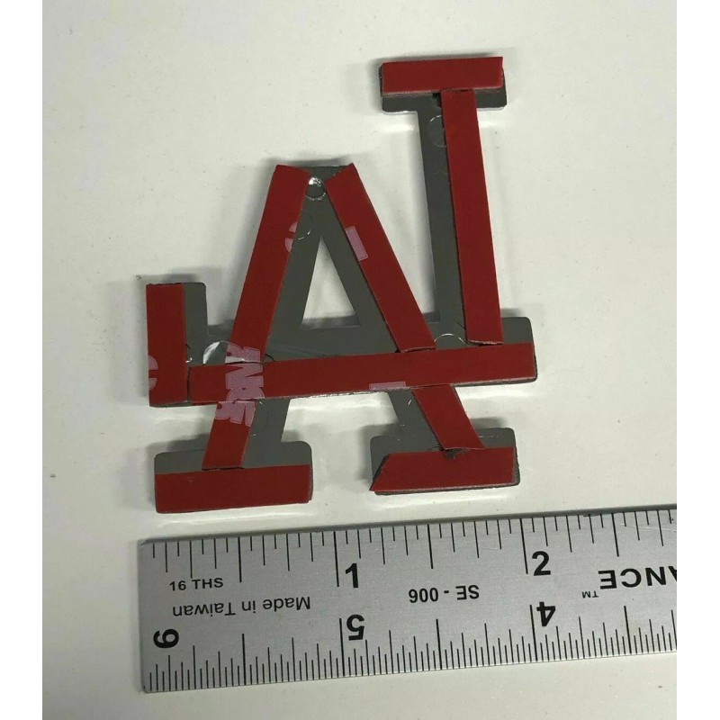 1clickautoacc LOS ANGELES EMBLEM LA Letter "Dodger Style" CHROME ABS