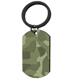 White Fang AZ365 Key Holder, Camouflage, Tag, Fashion Accessory, Simple, Men's, Women's,, green