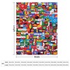 Dujunex Countryball World Map Blanket Soft Cozy Lightweight Flannel Fluffy