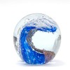 Keystone Glass Art Paperweight Blue Wave IN010559