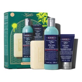 🧴 Kiehls - Set de regalo Mens Energizing Essentials, Esenciales de Cuidado de la Piel para Hombres, incluye Limpiador Facial, Crema Hidratante Facial 