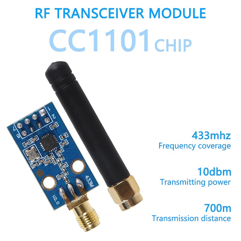 CC1101 Wireless Module with SMA Antenna Wireless Transceiver Module 315/433/868/915MHZ