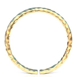 Gold Tragus Piercing - 20 gauge tragus ring, thin cut wire gold tragus hoop - 14K Gold filled tragus jewelry (Cut Wire Gold)