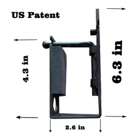 Heavy Duty Door Barricade Brackets,2x4 Door Barricade Security Bar, Lockable Door Bar Holder Bracket with 24 Screws, Drop Open Bar Holder Steel U Brackets Color Black (4PCS)
