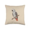 African Grey Parrot Mom Bird Lovers Throw Pillow