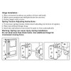QCAA Adjustable Spring Hinge with Stainless Steel Screw, 3", Zinc,