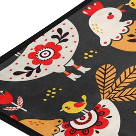 susiyo Tapete de cocina con diseño de gallinas, antideslizante, resistente a las manchas de aceite, fácil de limpiar, tapete de baño para interiores y exteriores