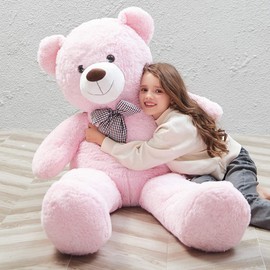 MaoGoLan Giant Pink Teddy Bear 55 inch Life Size Big Bear Large Stuffed Animals for Girlfriend