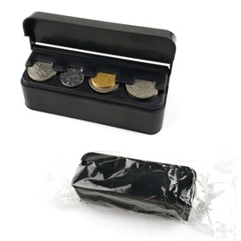 Elegantamazing - Organizador de monedas de plástico para coche, color negro