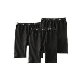 Nissen Women’s Stretch Shorts, Cotton Blend, 3-Piece Set, Large Sizes - assorted colors