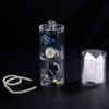 Feelava 3 Pcs Clear Acrylic Cotton Ball Holder Cotton Swab