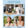 NORHOM Portable Handheld Fan with Ice Cooling, 100 Speed Rechargeable