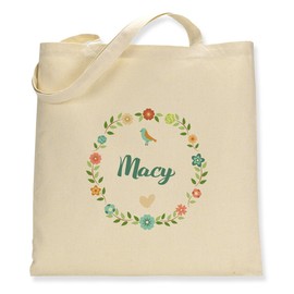 Make it Love it Sell It - Floral Macy - Canvas Tote Bag, Single Sided