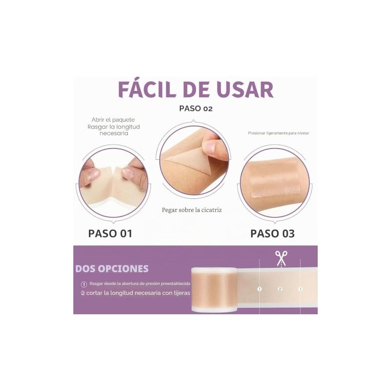 MXBEAUTY Parches de Silicona para Cicatrices