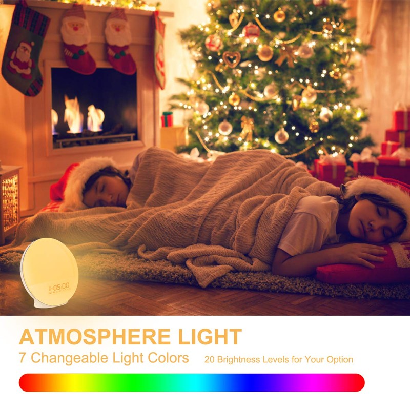 Cadrim Wake up Light, Natural Sunrise Simulation Alarm Clock Sunset