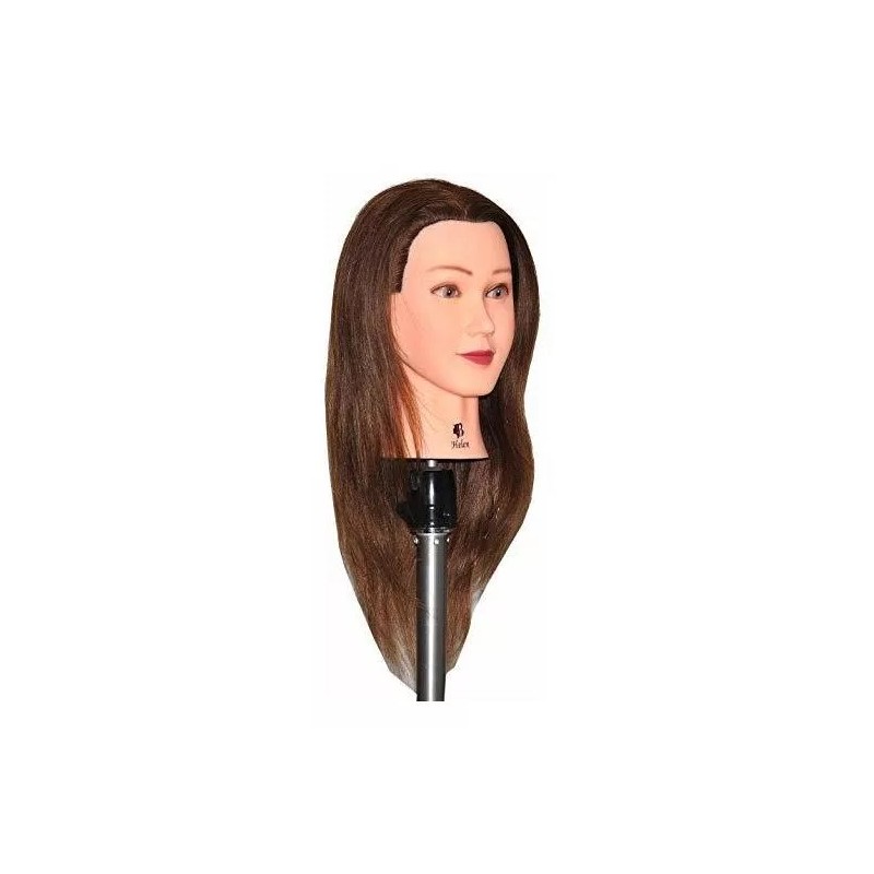 Bellrino Maniqui Cabeza Cabello Natural Marron Oscuro 55 Cm Bellrino