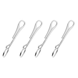 TOVINANNA 4pcs Stainless Steel Key Ring Clamp Quick Release Keychain Hooks for Outdoor Camping and DIY Accessories Durable and Rustproof Keyring Buckles