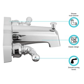 Dura Faucet Economical Classical Tub and Shower Faucet Diverter (Chrome Polished)