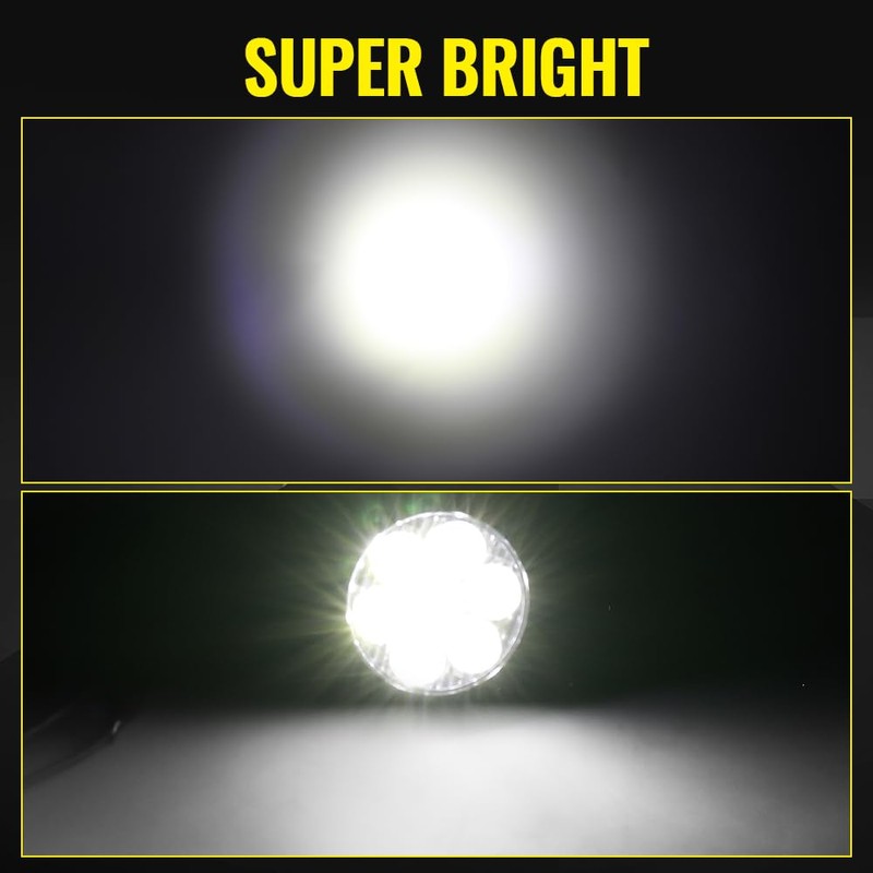 Jumpdy 2.5 inch LED Round Light Bar 2 Pcs, Work