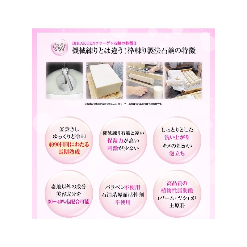 (BIHAKUEN) Collagen Soap 3.5 oz (100 g) (1 piece)